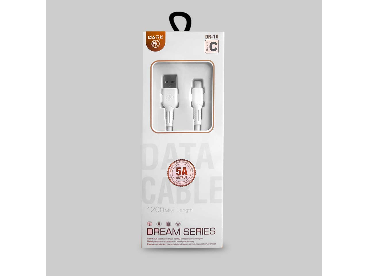 CABLES MARK USB 2.0 USB TIPO C MARK DR10 TIPO C BLANCO 1,20 M