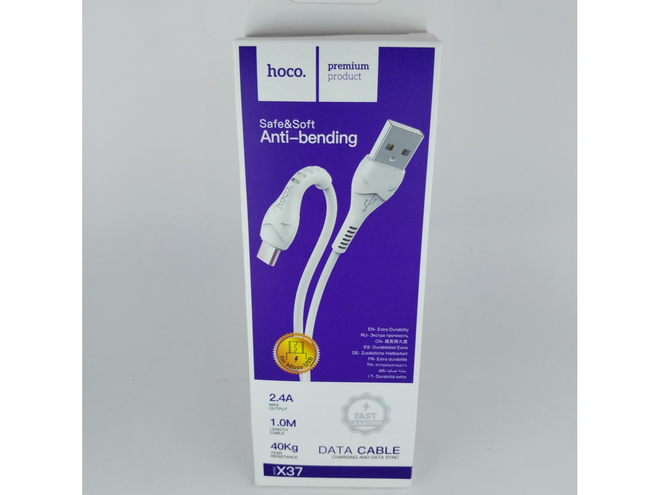 CABLE HOCO USB 2.0 MICRO USB V8 HOCO X37 MICRO USB BLANCO 1 M