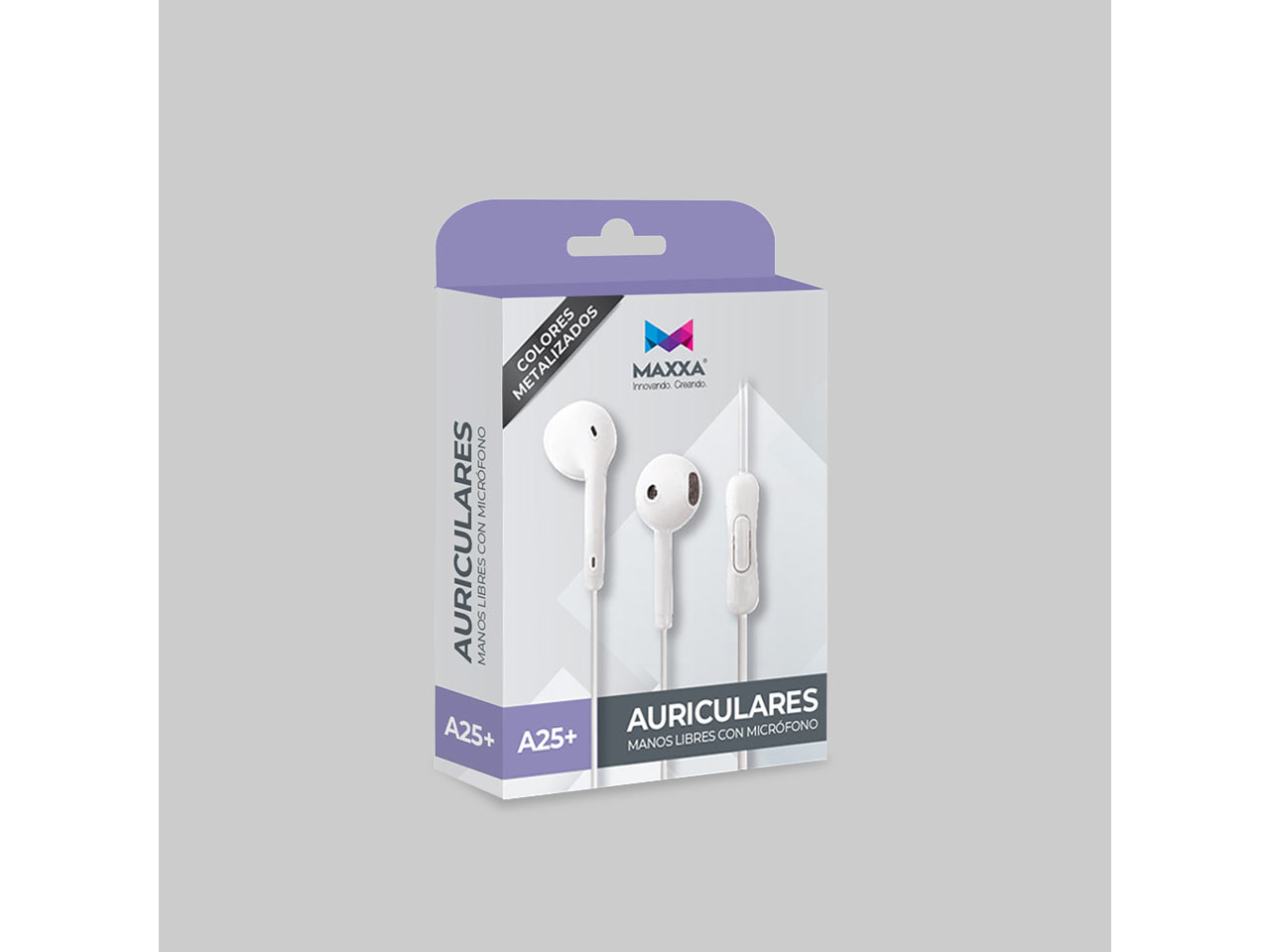 AURICULARES MAXXA  A25+ INEAR PLUG 3.5MM BLANCO