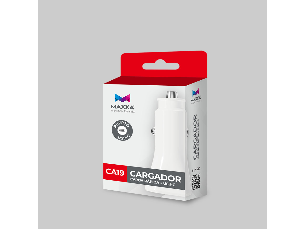 CARGADORES MAXXA 12V-24V 1 PUERTO TIPO C AUTO  MAXXA CA19 1 PUERTO TIPO C