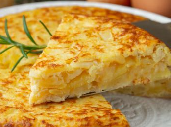 Tortilla de papas con queso