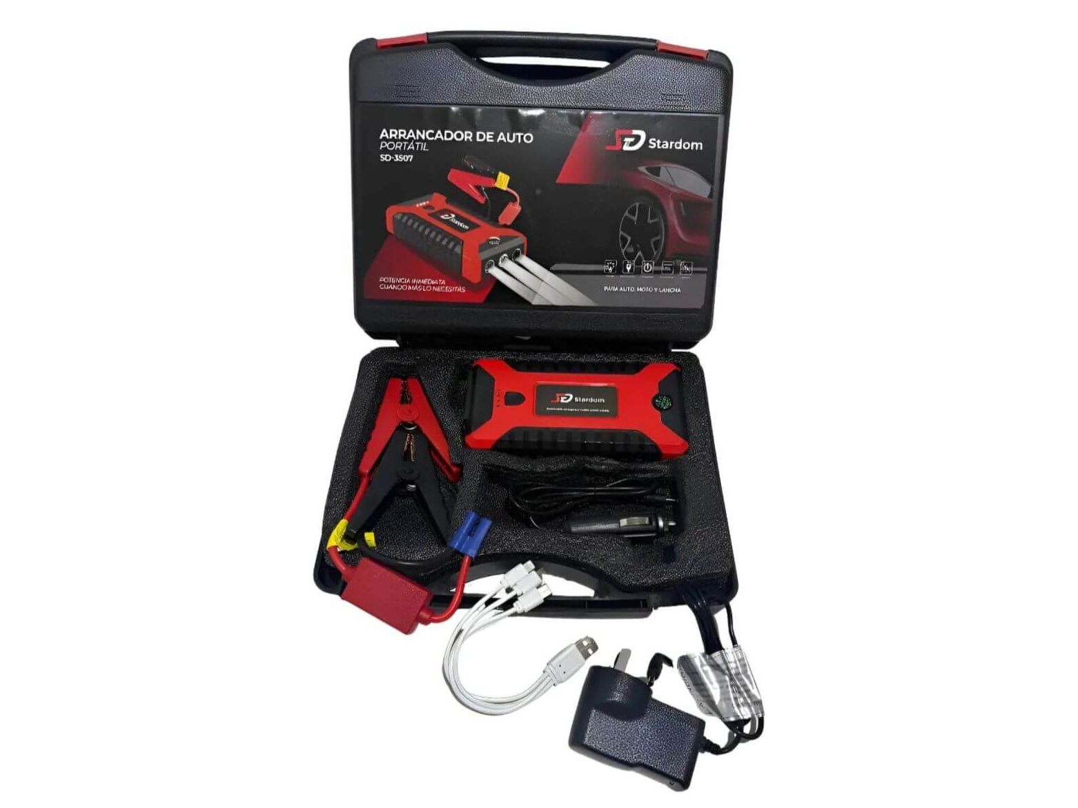 Kit arrancador de auto.