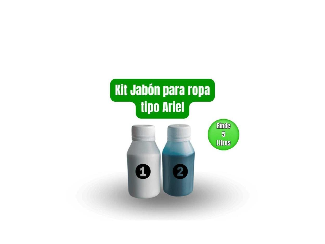 KIT JABON TIPO ARIEL (RINDE 5 LITROS)
