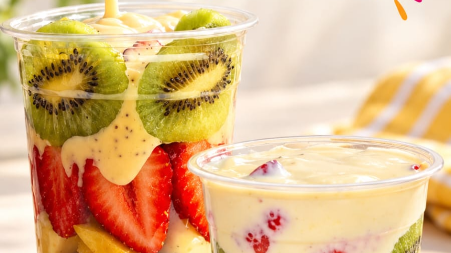Mix de frutas con salsa