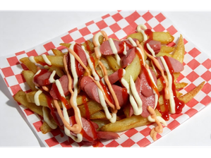 salchipapas grandes de Con Mendoza
