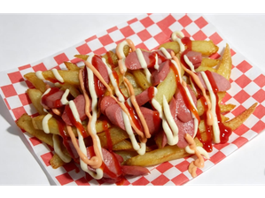 salchipapas medianas de Con Mendoza