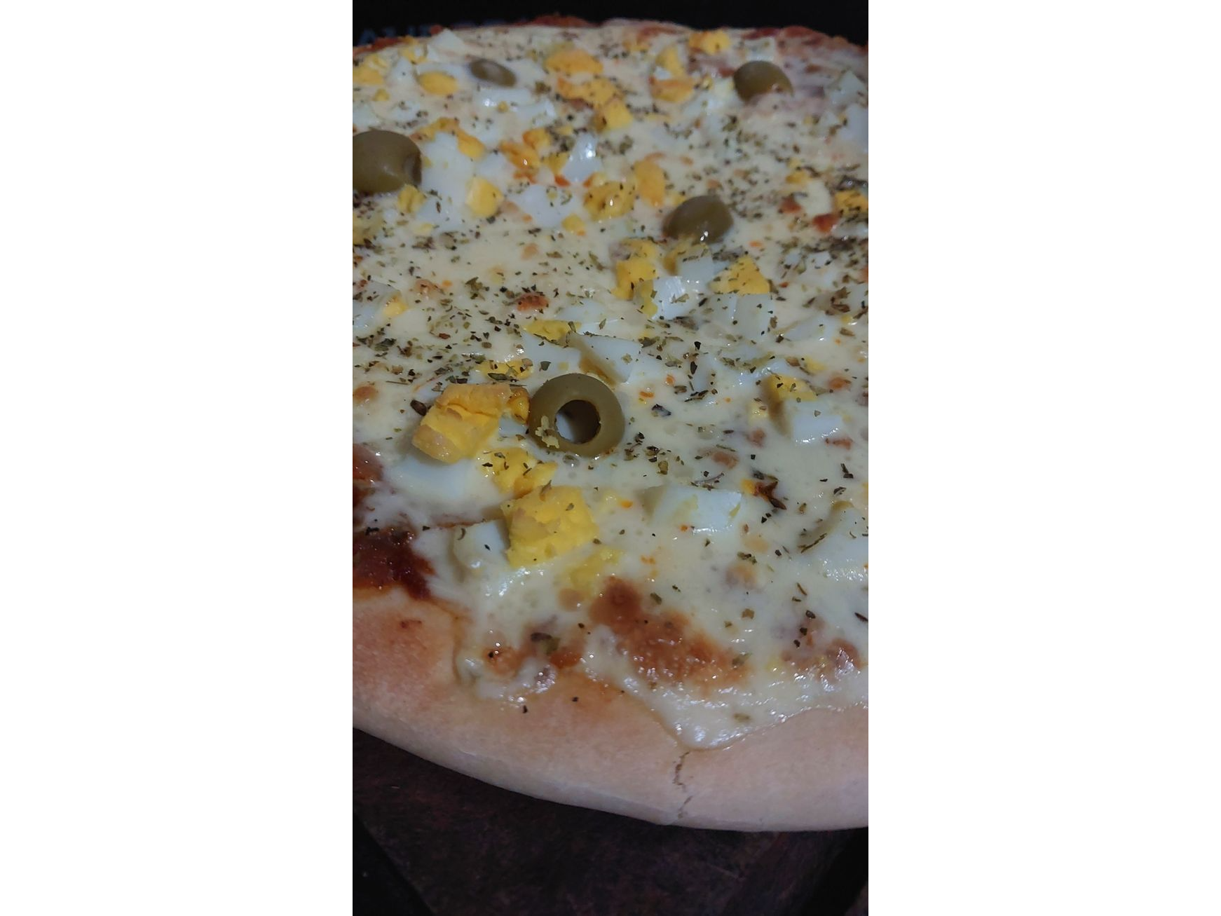 Pizza con huevo