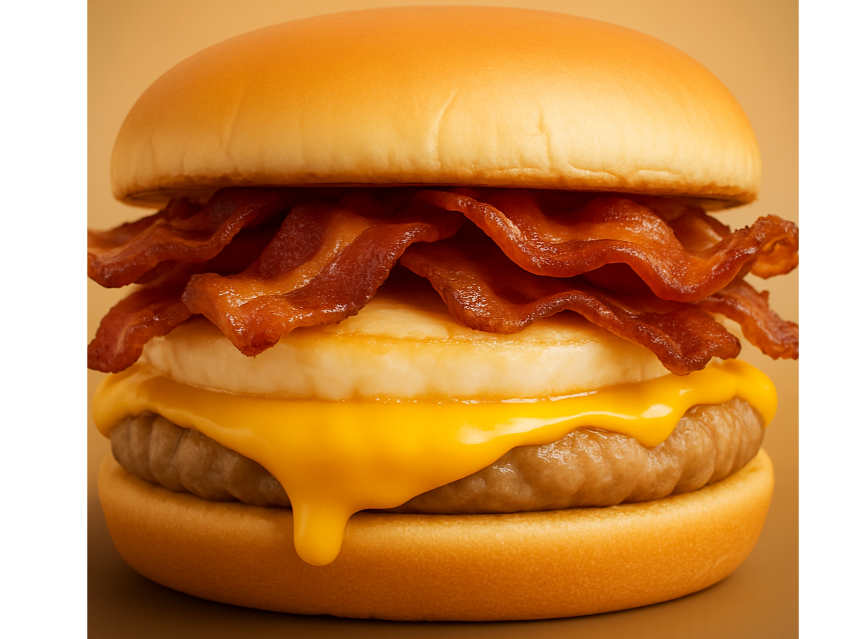 Bacon y Huevo de Galo Sandwich