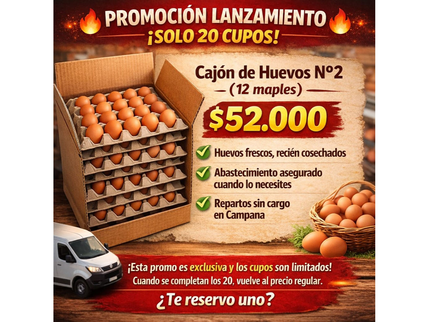 CAJÓN HUEVOS BLANCOS MEDIANOS