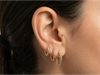 Set de argollas estilo torcido en degrade MC 18k