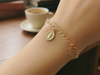 Pulsera con Virgen Guadalupe doble cadena CM baño 14k