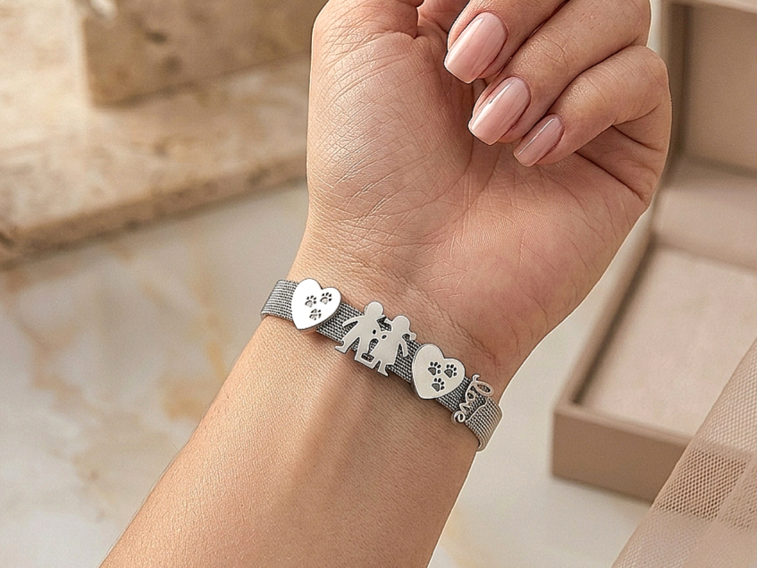 Pulsera estilo Pandora  dije parejita