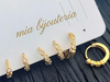 Set de argollas degrade en trío CM diseño Corazón
