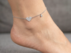 Tobillera con Diseño Corazón de Cristal CM