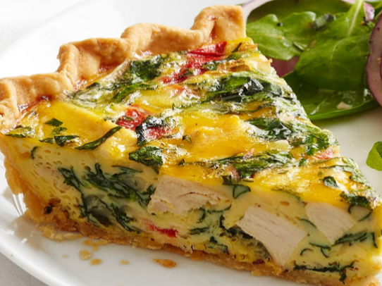 Tarta de pollo y puerro