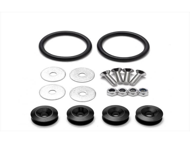 KIT SUJETA PARAGOLPE ALUMINIO ANONIZADO COLOR NEGRO