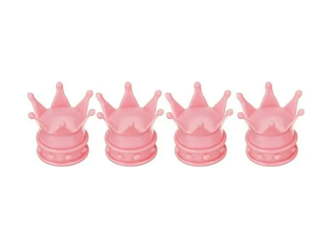 TV024-Tapas De Valvulas De Corona Rosa Tuning X4