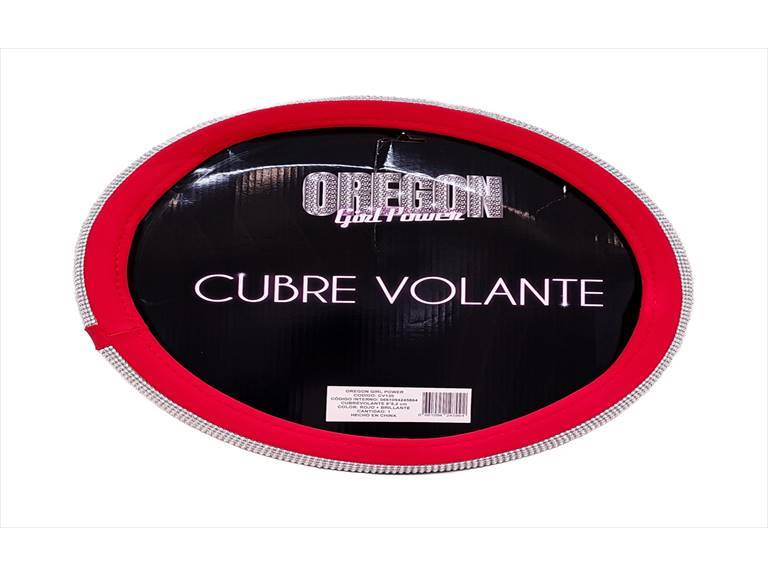 ROJO - FUNDA CUBRE VOLANTE FEMENINO PLATA / ROJO 38CM