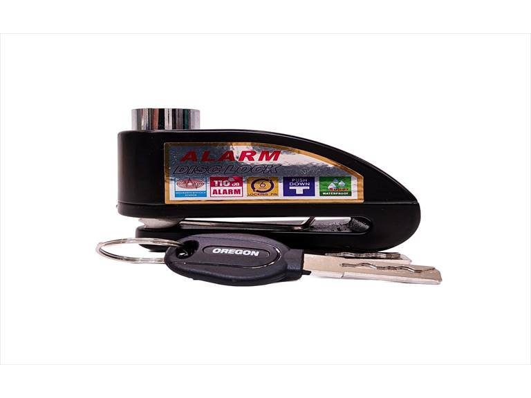 TRABA DISCO CON ALARMA CANDADO BLINDADO PARA DISCO DE MOTO / BICI CON ALARMA Y DOS LLAVES COLOR