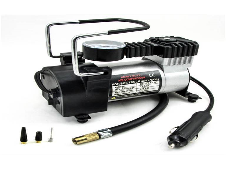 COMPRESOR COMPRESOR DE AIRE 12V, 140 PSI, CILINDRO 1x30MM 10 AMP PLATEADO 160*75*140MM