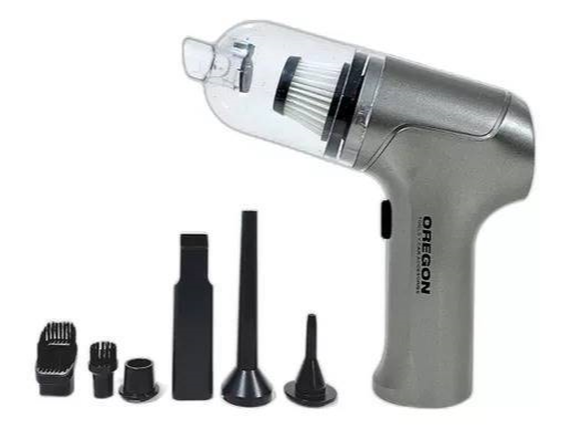 MINI ASPIRADORA INALAMBRICA CON CARGADOR USB Y TOMA 12V / 60 WATTS / 4 ADAPTADORES + 2 CEPILLOS