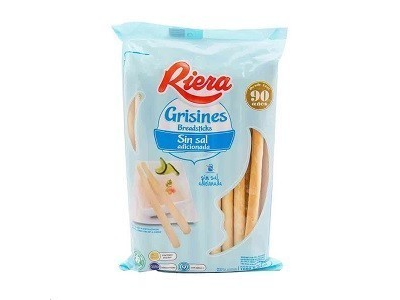 GRISINES RIERA SIN SAL X 160G