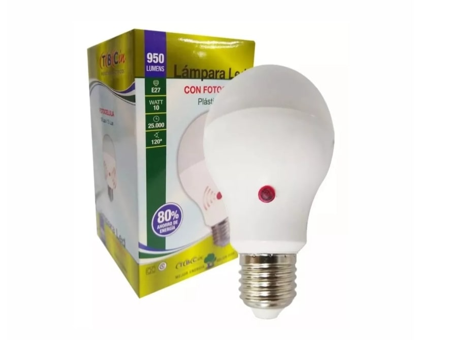 LAMPARA LED C/FOTOCELULA 10W TBC
