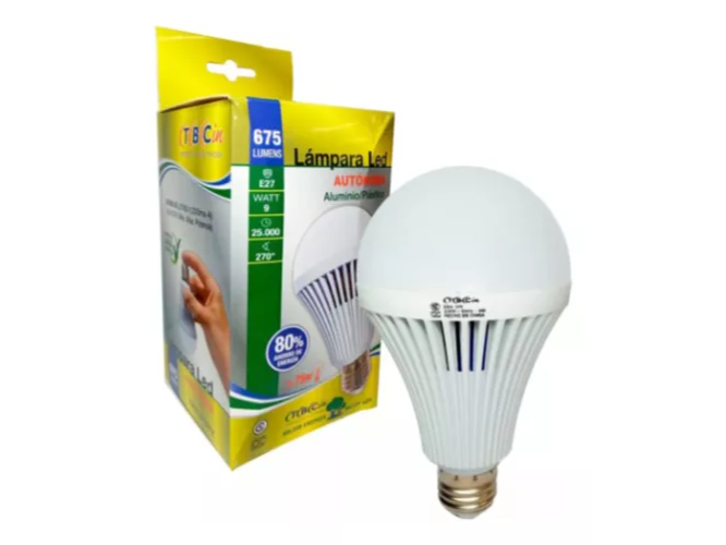 LAMPARA LED AUTONOMA 9W TBC