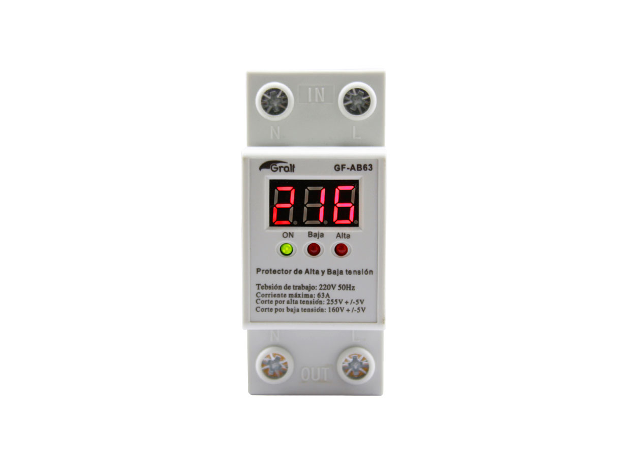 PROTECTOR DE TENSION MONOFASICO 63AMP GRALF