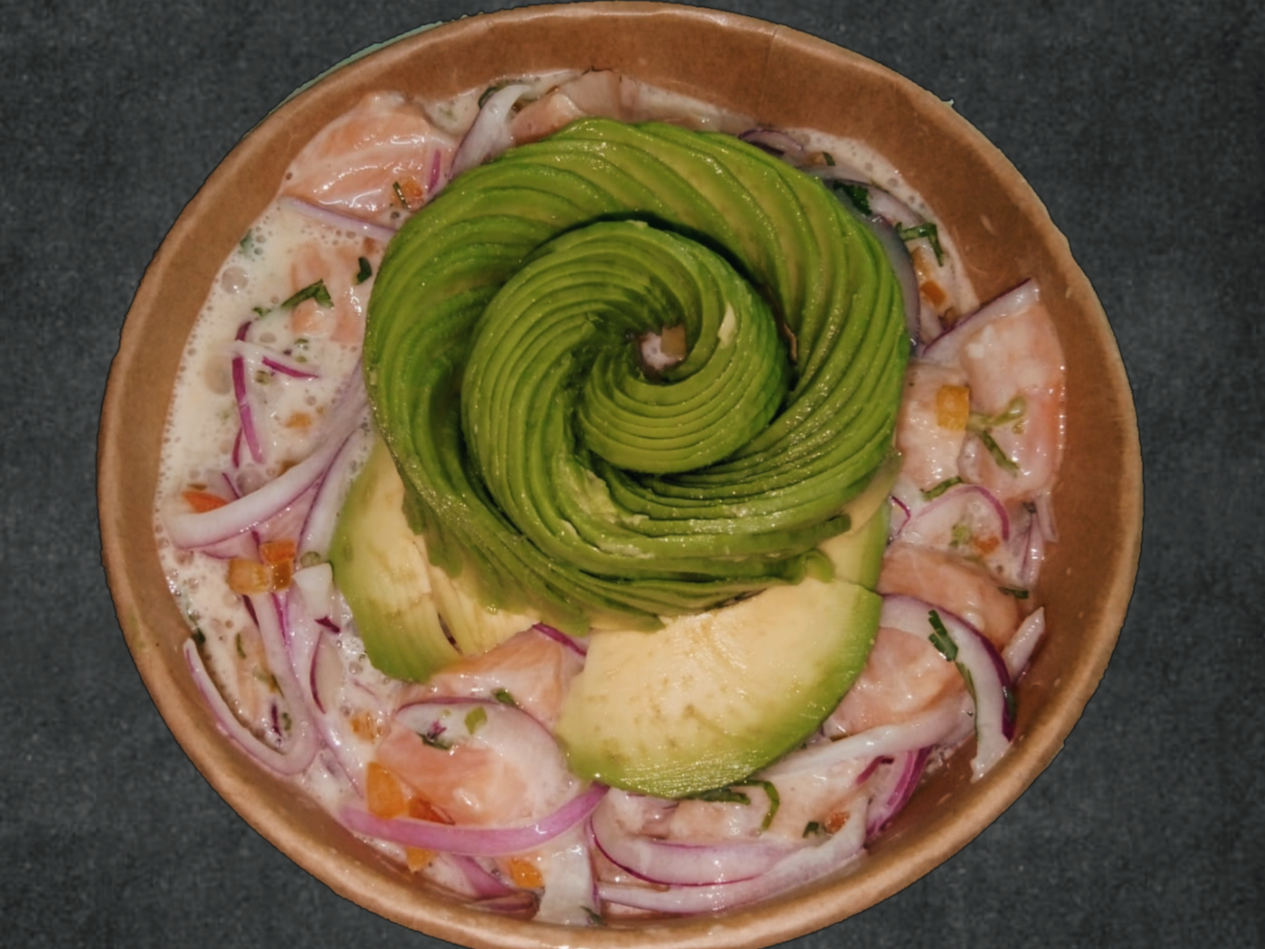 Ceviche Mixto (Salmón y Camarón)