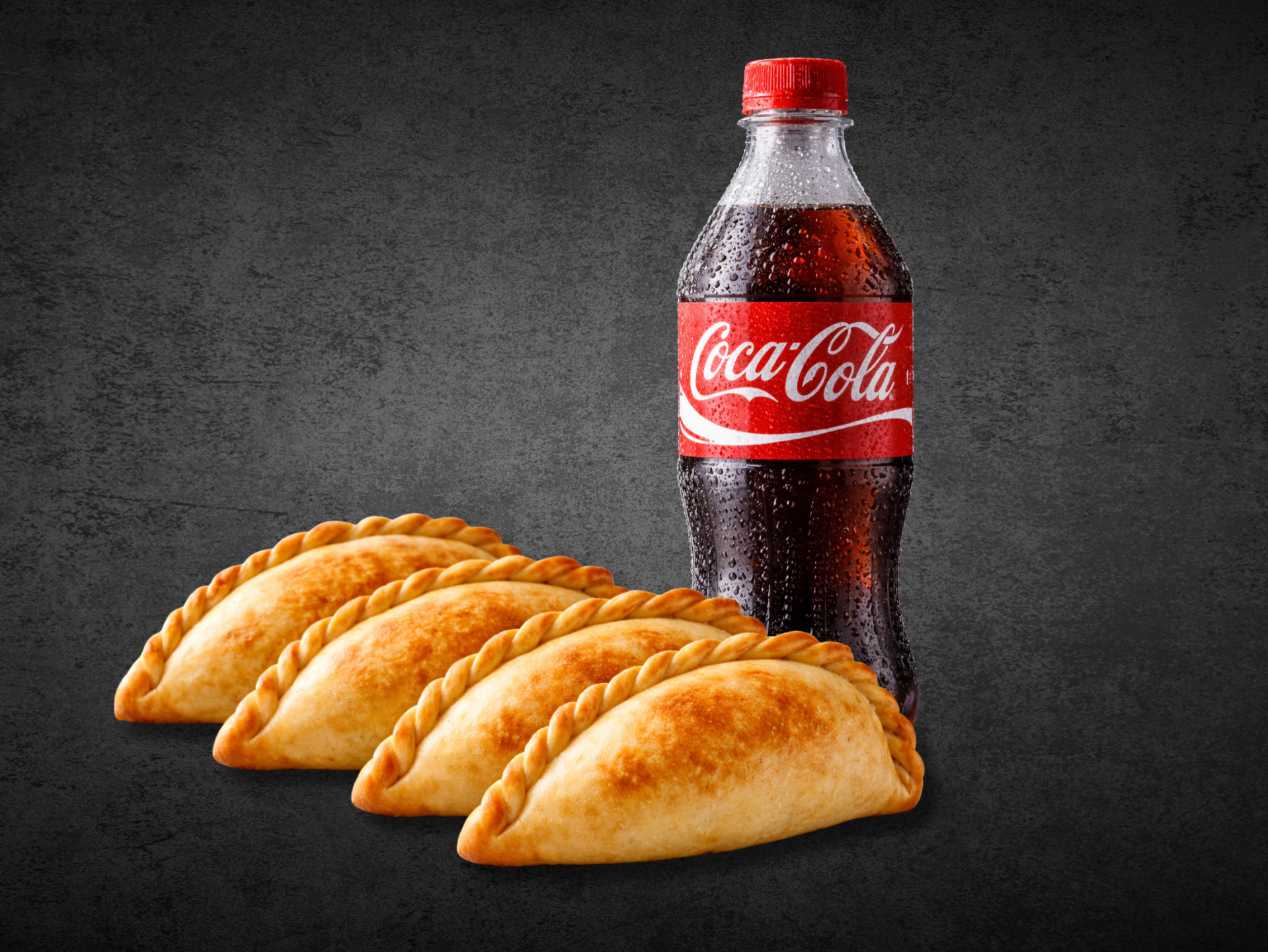 4 empanadas + una gaseosa