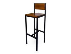 SILLAS ALTAS HIERRO Y MADERA CON RESPALDO