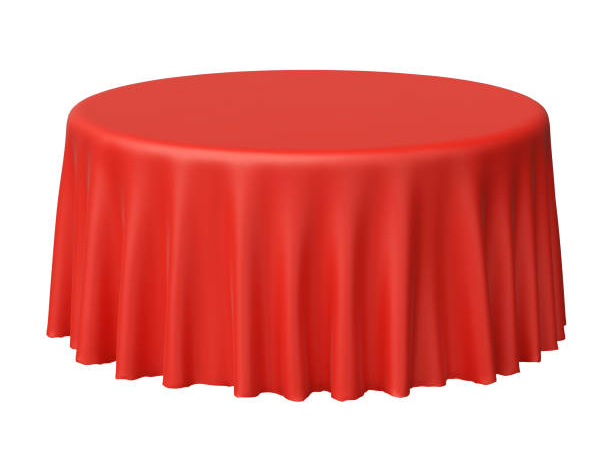MANTEL REDONDO DE COLOR 3M DIAM (ROJO)
