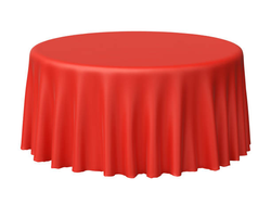 MANTEL REDONDO DE COLOR 3M DIAM (ROJO)