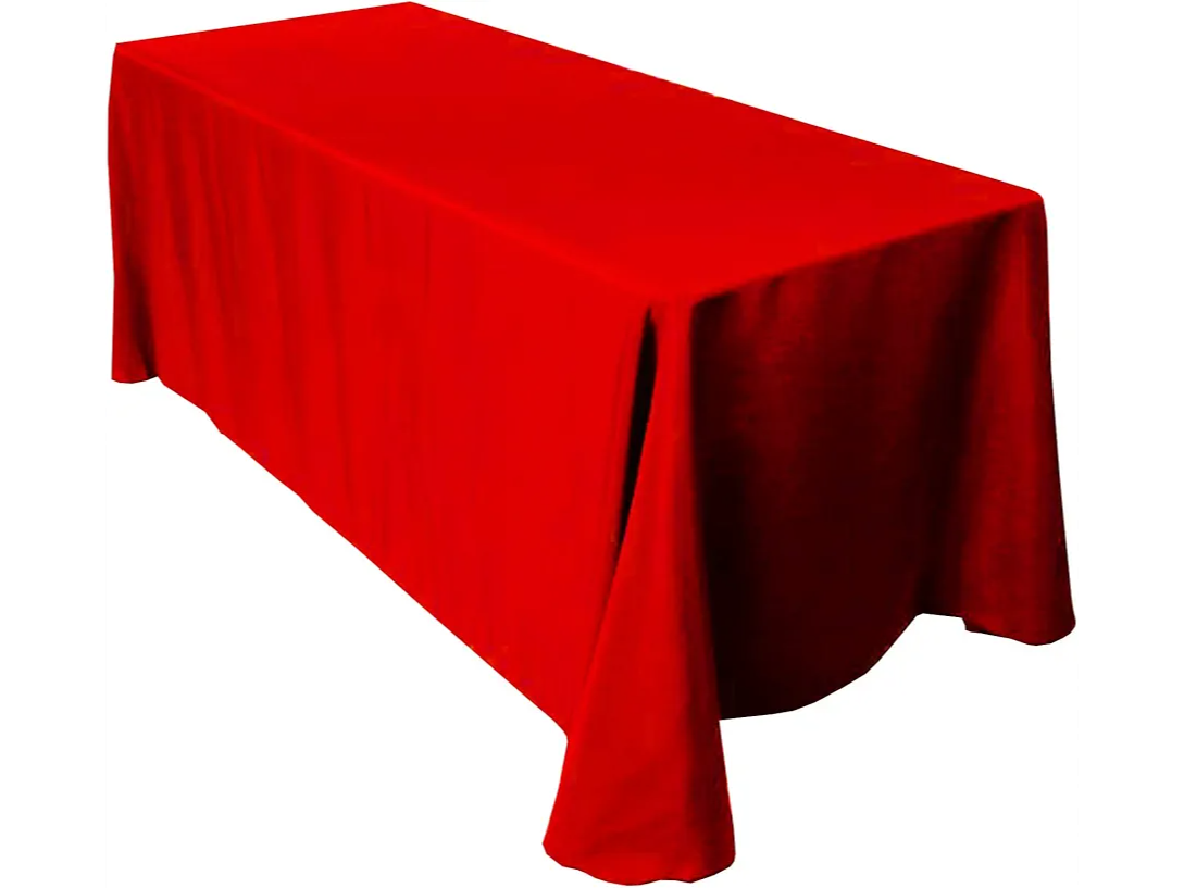 MANTEL RECTANGULAR DE COLOR (2M X 3M) (ROJO)