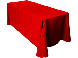 MANTEL RECTANGULAR DE COLOR (2M X 3M) (ROJO)