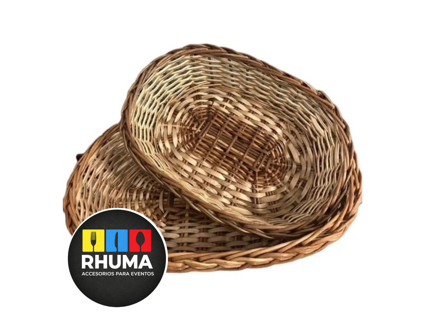 PANERA DE MIMBRE (OVAL) 36cm largo 20cm ancho 7cm alto