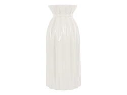 FACETADO BLANCO VIDRIO 20CM ALTO 10CM BOCA