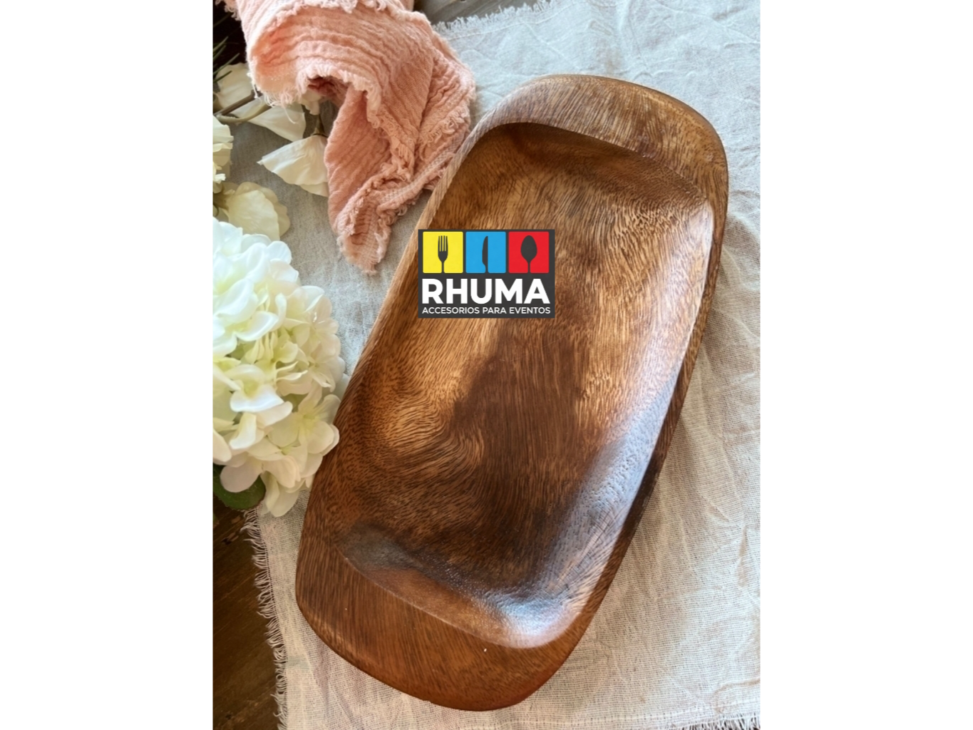 BANDEJA PARA SERVIR DE MADERA ACASIA 30X15