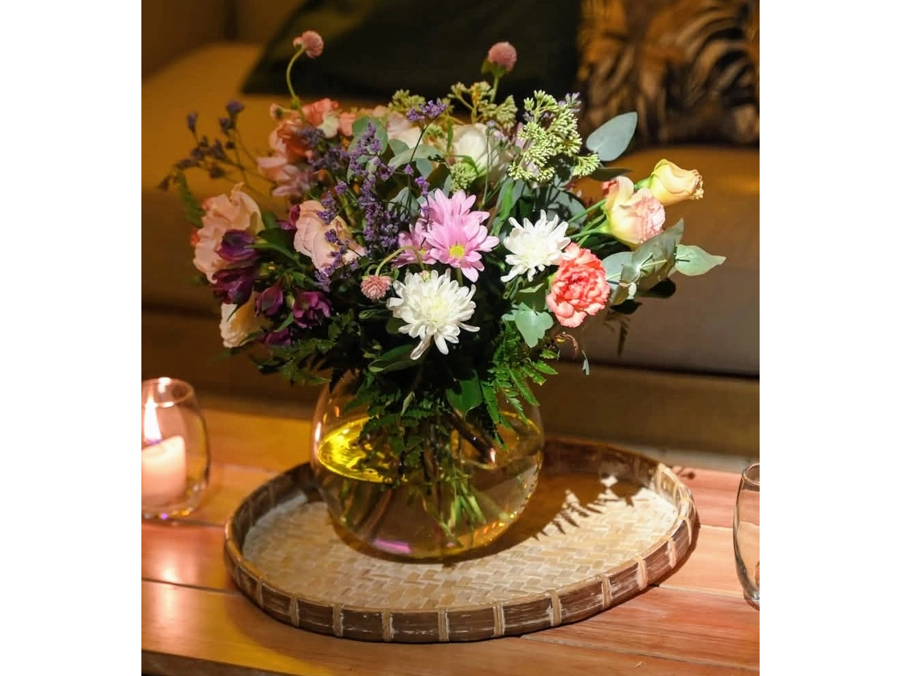 FLORERO DE VIDRIO PECERA