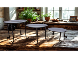 Exhibidor 3 niveles (Horizontal) Buffet Postres Desayuno Brunch Muffin / (con 3 platos de 25cm)