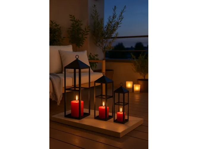 FAROLES FANALES X 3 + VELONES + PILAS