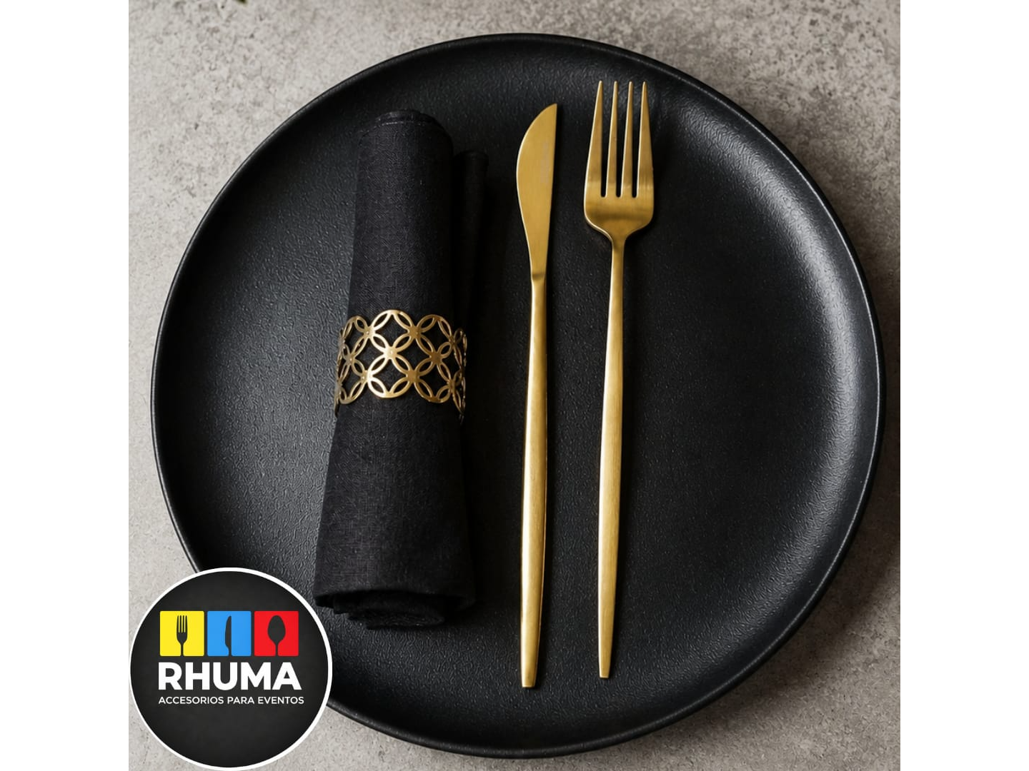 PLATO PRINCIPAL 26CM PREMIUM NEGRO