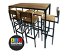 MESA 1,20 X 0,6CM (1,1 DE ALTO) + 6 SILLAS ALTAS CON RESPALDO