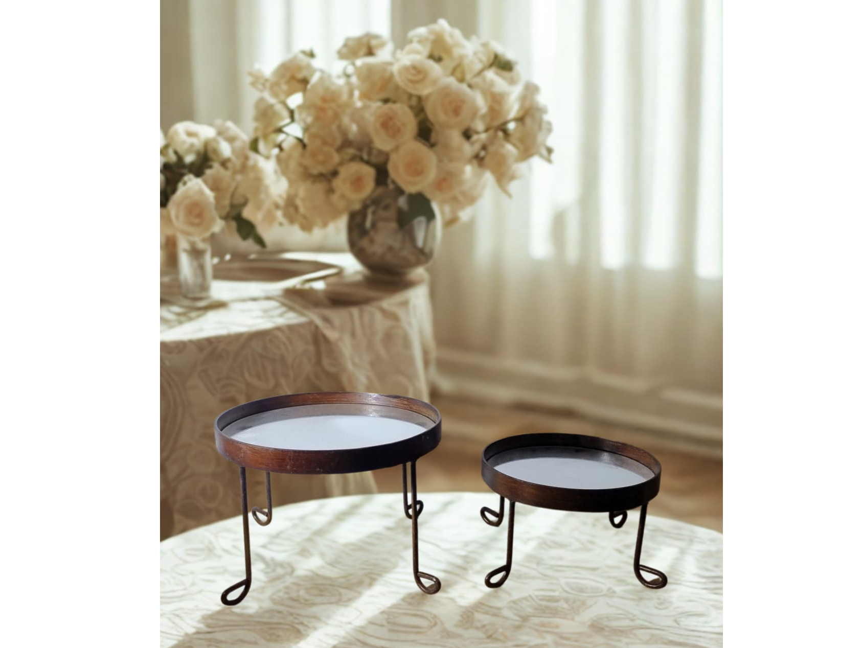 Altura 1 Piso (base espejada 23 cm) Buffet Postres Desayuno Brunch Muffin /alto 11cm