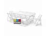 MESA RECTANGULAR (2,00X0,75) Patas plegables amuradas