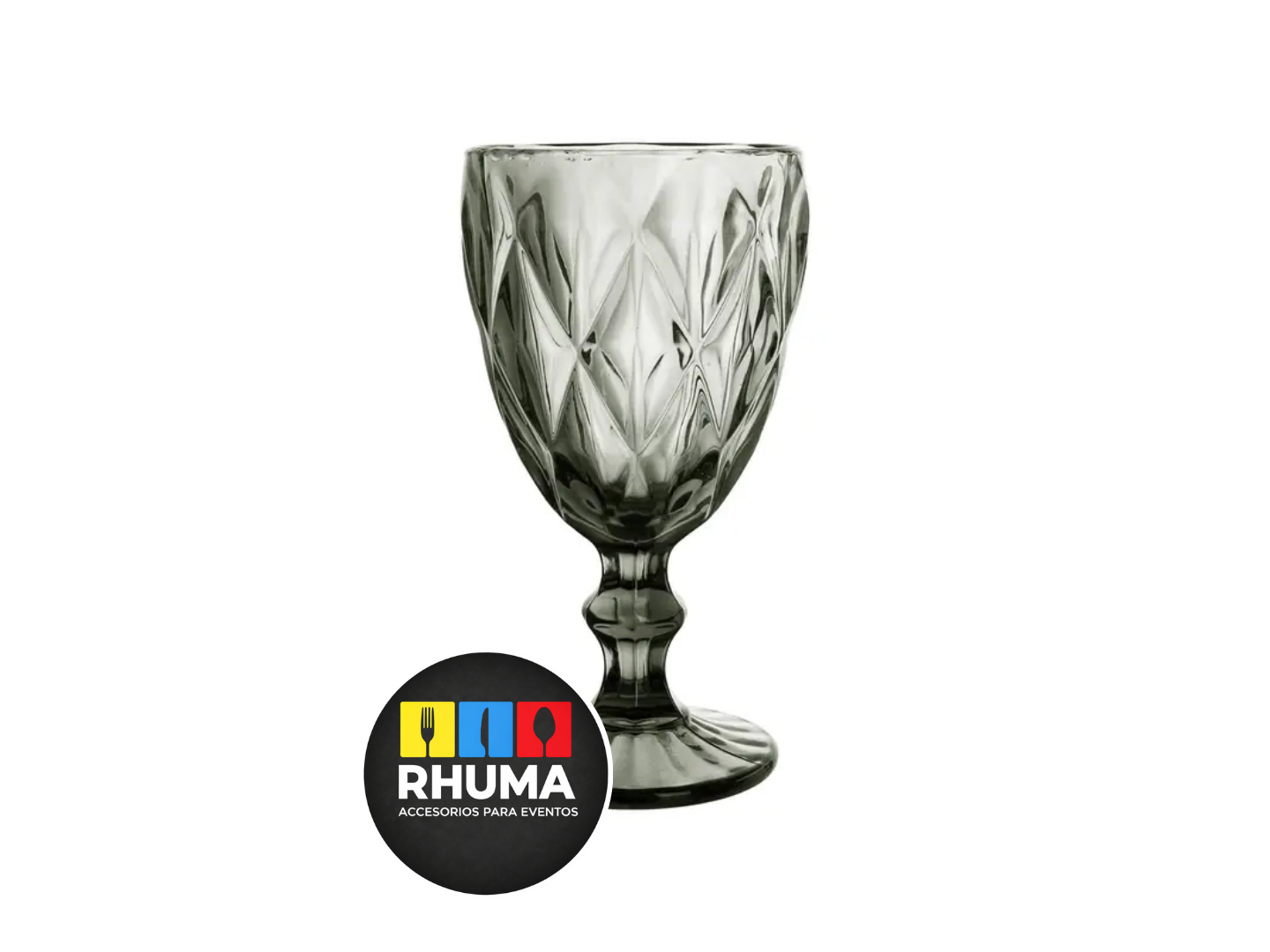 COPA LABRADA (VINO/AGUA/DECORACION) COLOR BLANCO/TRANSPARENTE