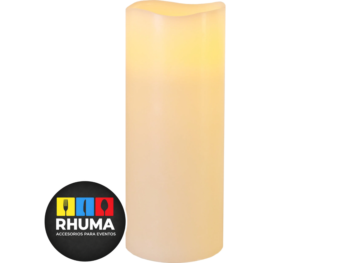 VELON LED 20CM ALTO 7,5CM DIAM -  X3 PILAS INCLUIDAS