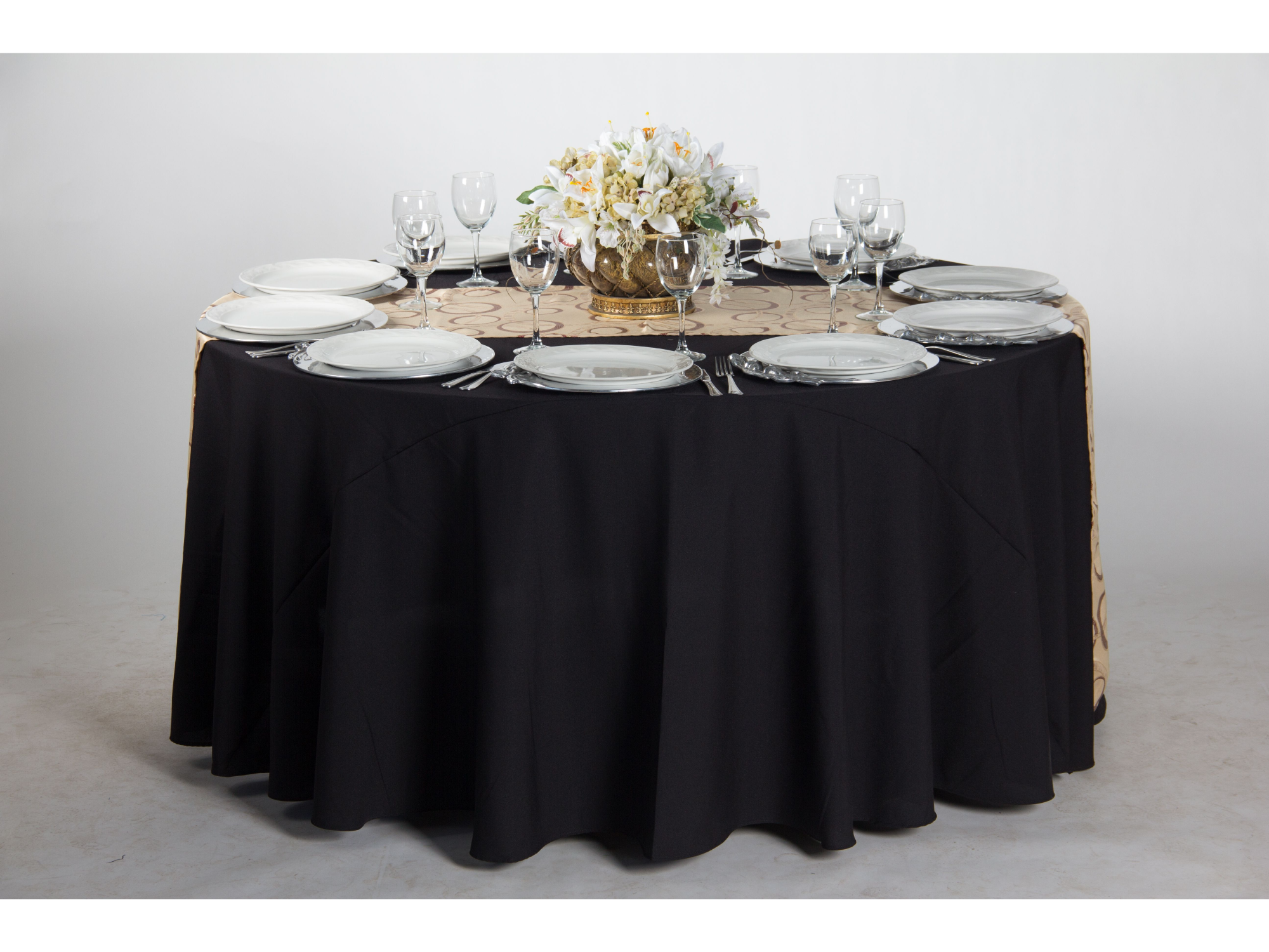 MANTEL REDONDO 3M DIAM NEGRO