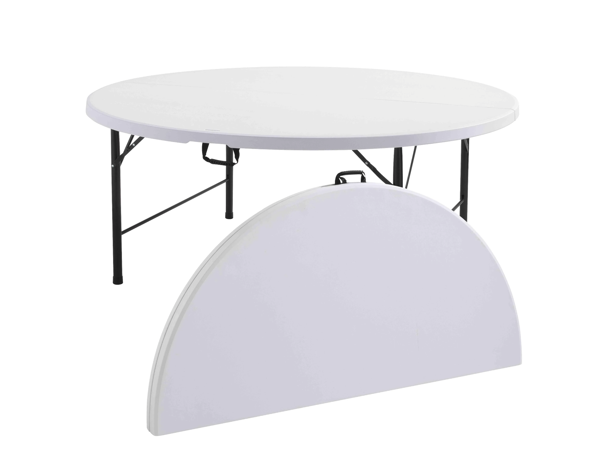 MESA REDONDA (1,54 DIAMETRO) liviana (tipo valija)